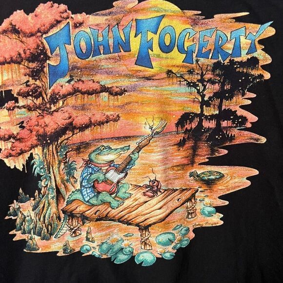 John Fogarty Bayou alligator T-shirt. Unisex size Large. CCR. Classic rock. - Picture 3 of 8
